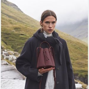 Número Huit Mini Polene Paris Burgundy Bucket Bag